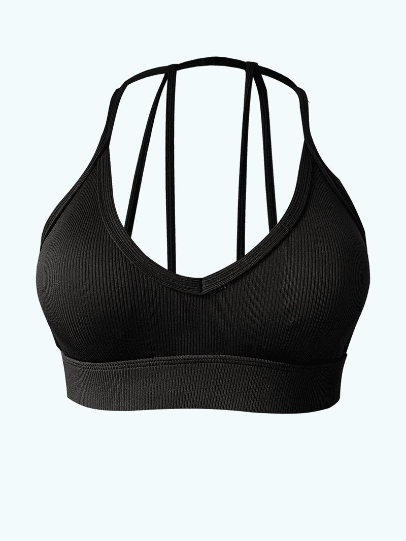 Top de yoga ajustado sexy sujetador deportivo top deportivo mujer