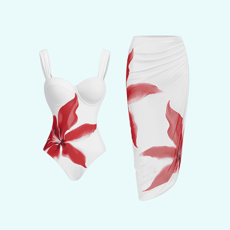 Vestido de playa de cadera con estampado de posicionamiento