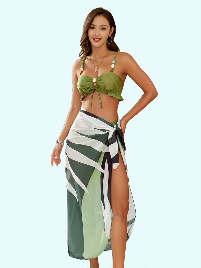 Traje de baño dividido con correa