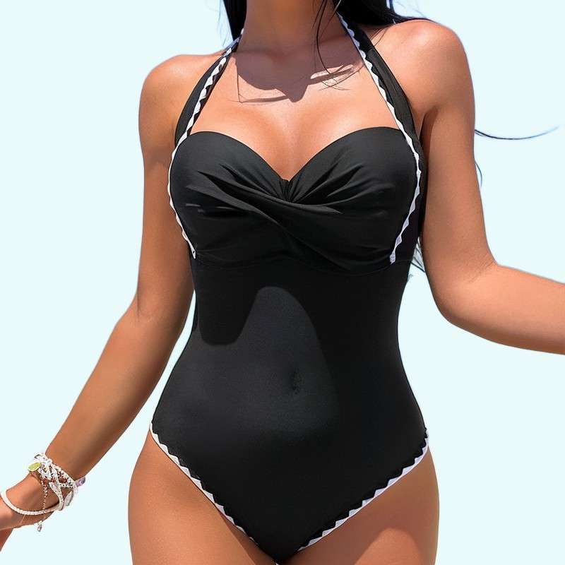 Traje de baño de una pieza de reunión de moda