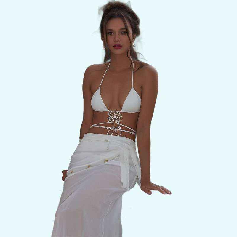 Traje de baño dividido con top de tubo