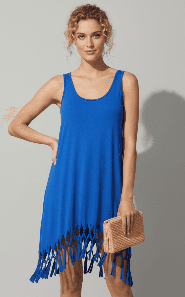 Vestido maxi con estampado damasco azul y blanco con recorte frontal para ropa formal de resort