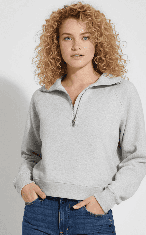 Camiseta Manga Larga Cuello Redondo, tela elástica verde salvia claro para uso diario y capas