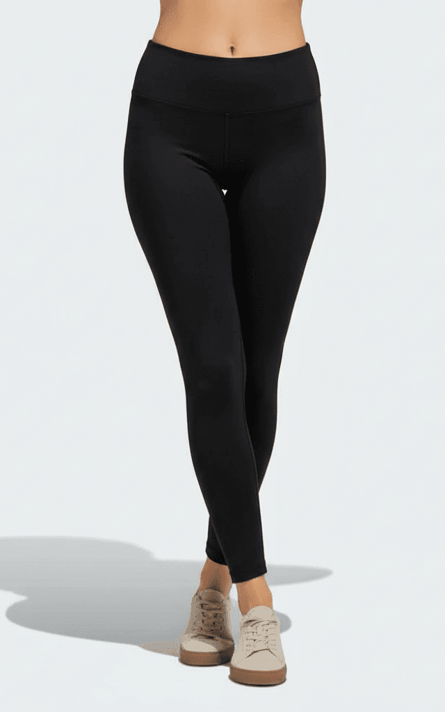 Leggings de Baño Mallas Negras de Rendimiento de Longitud Completa.